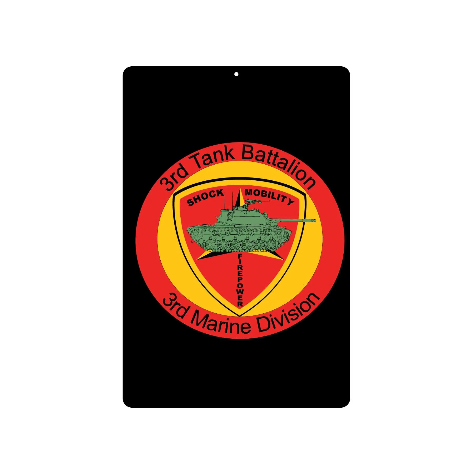 3rd Tank Battalion Metal Sign