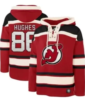 '47 Men's NHL Jack Hughes New Jersey Devils Player Lacer Pullover Hoodie