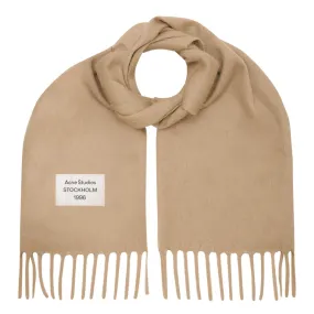 ACNE STUDIOS The Sustainable Edit Viper Logo Scarf - CamelBeige