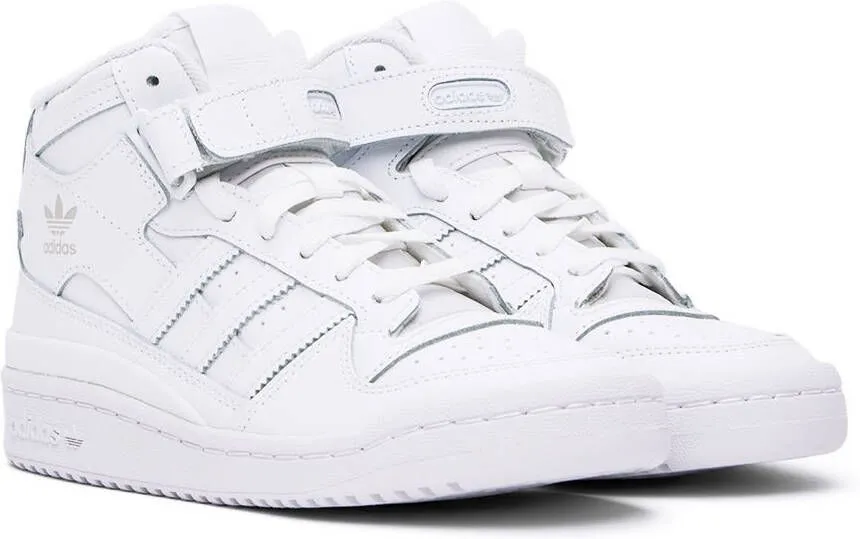 Adidas Kids White Forum Mid Big Kids Sneakers