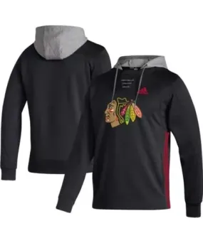 adidas Men's NHL Chicago Blackhawks Skate Lace AEROREADY Pullover Hoodie