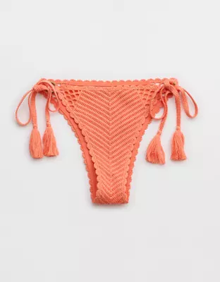 Aerie Crochet Cheekiest Tie Bikini Bottom-