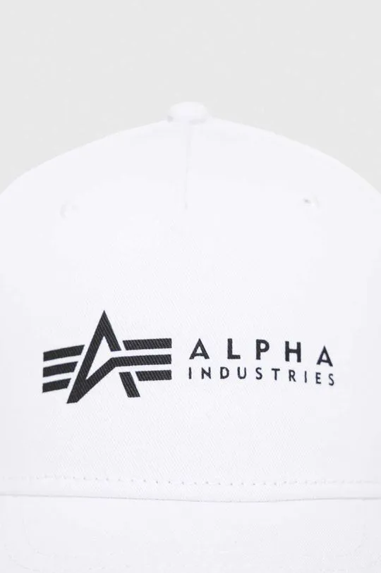 Alpha Industries cotton beanie white color