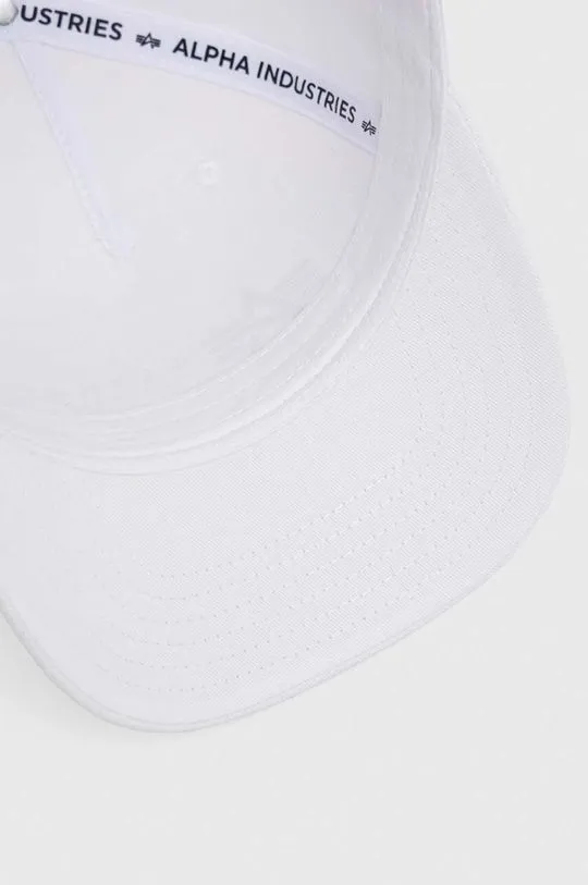 Alpha Industries cotton beanie white color