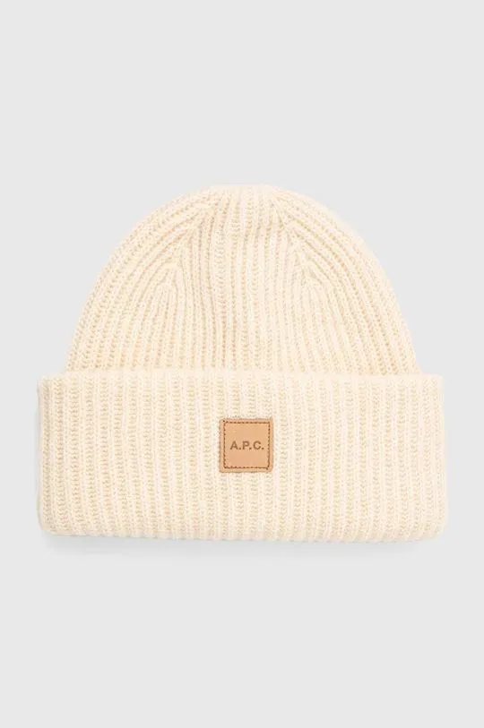 A.P.C. wool beanie beige color