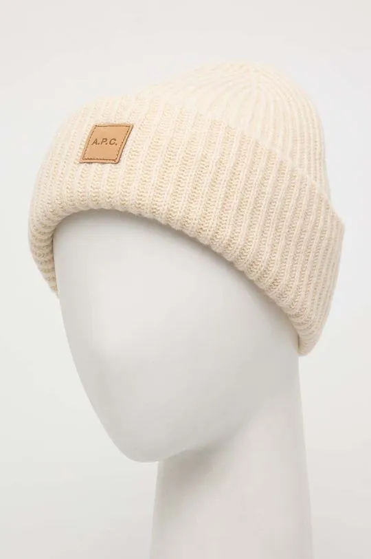 A.P.C. wool beanie beige color