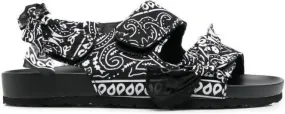 Arizona Love bandana-detail open-toe sandals Black