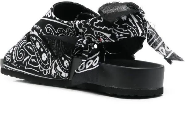 Arizona Love bandana-detail open-toe sandals Black