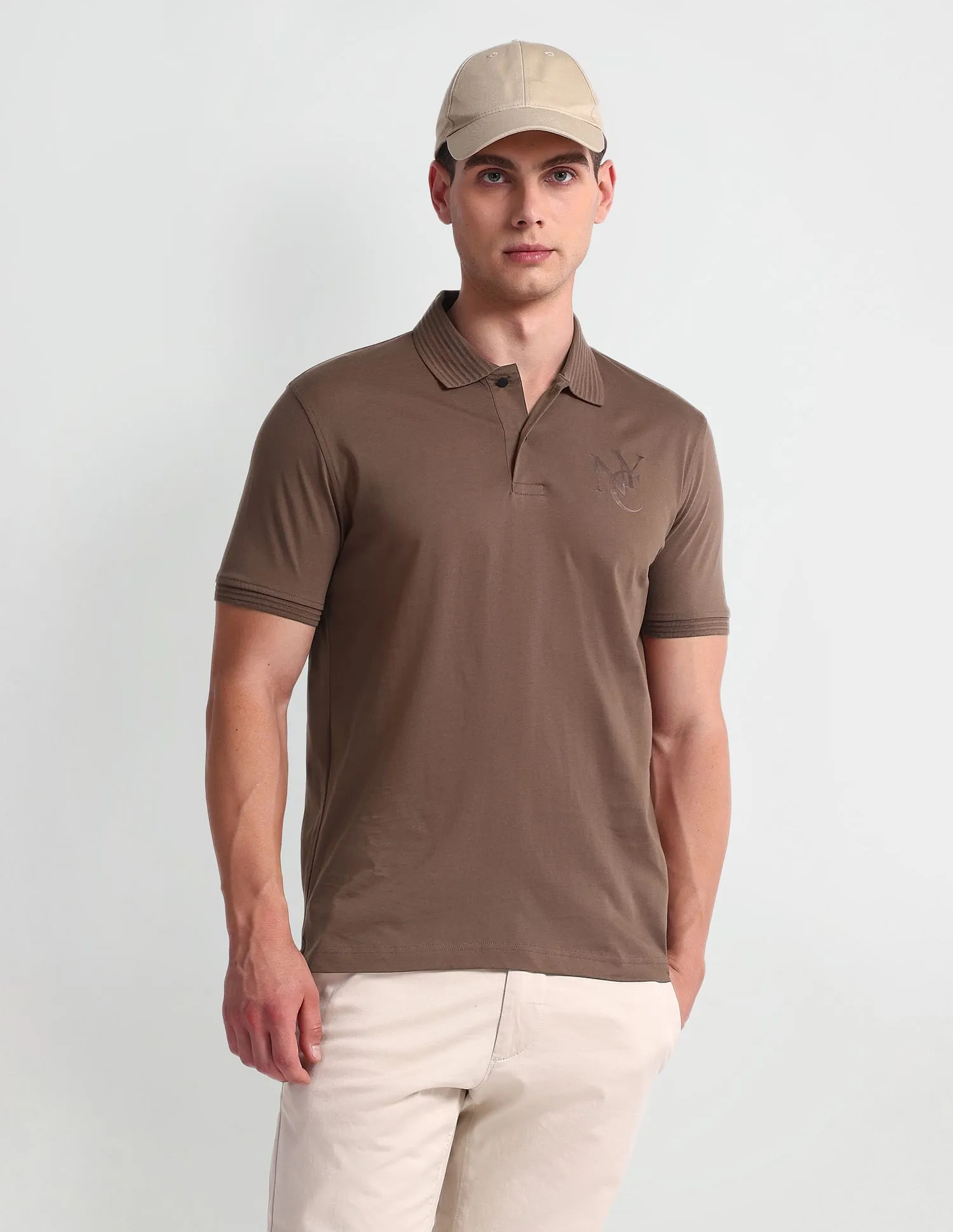 Arrow Newyork Solid Cotton Polo Shirt