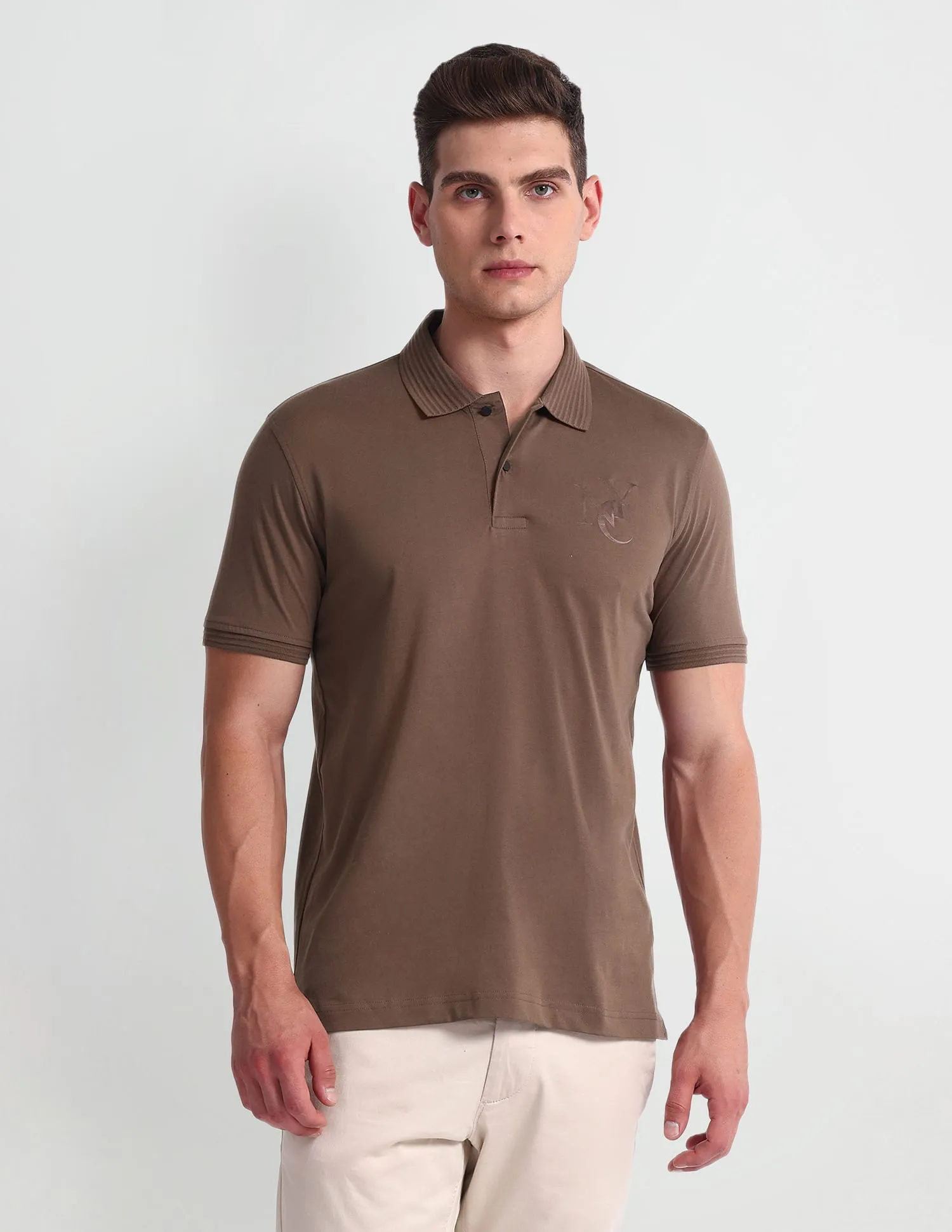 Arrow Newyork Solid Cotton Polo Shirt