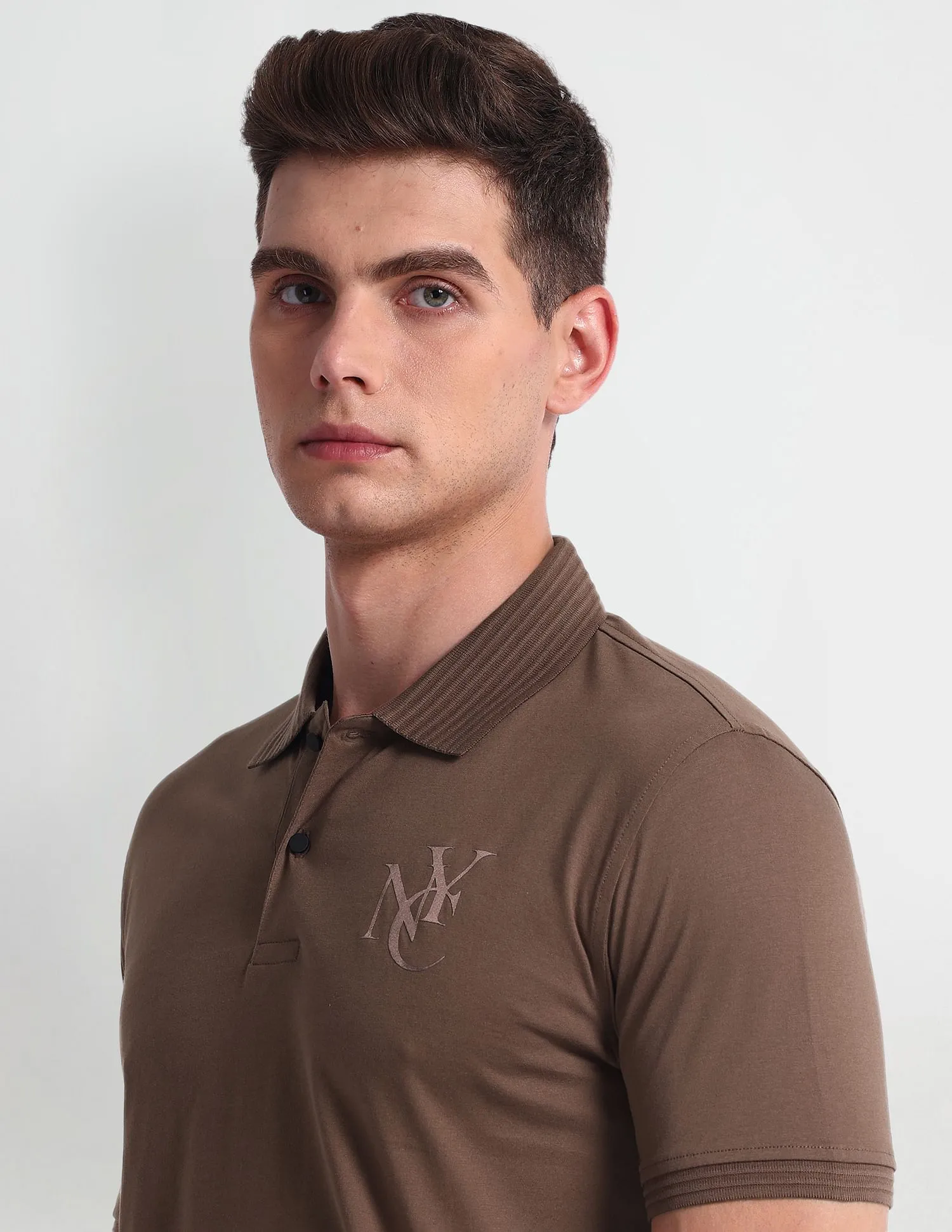 Arrow Newyork Solid Cotton Polo Shirt