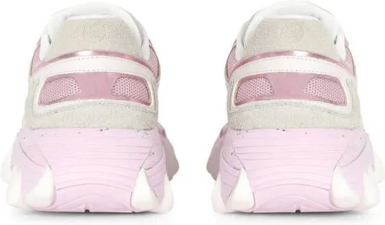 Balmain B-East leather low-top sneakers Pink