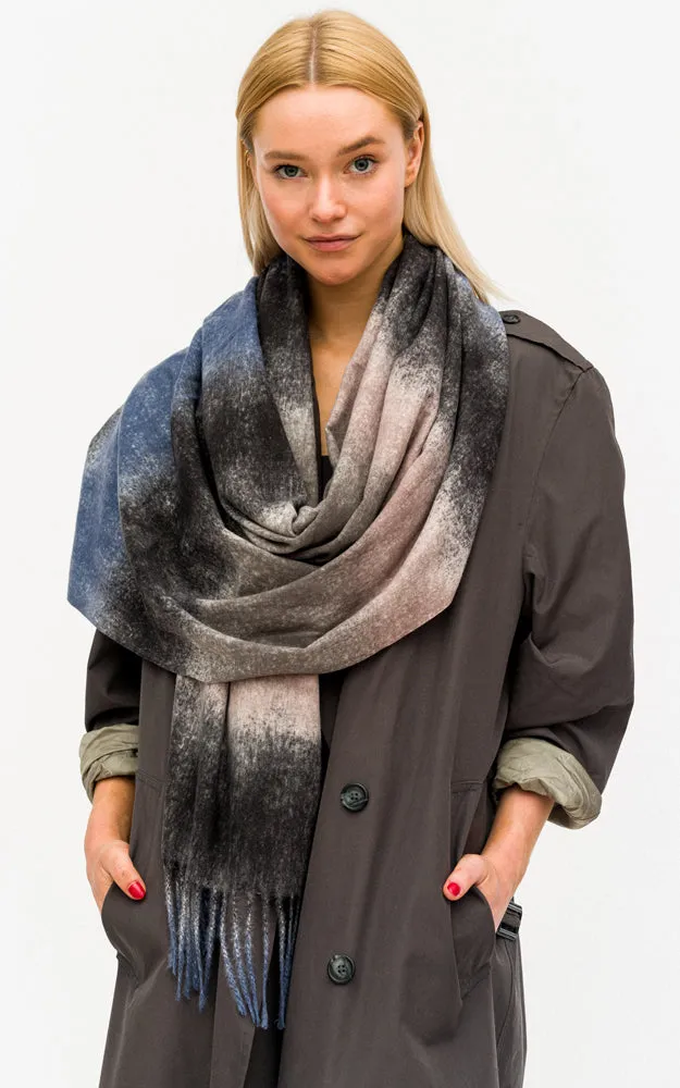 BASC6024 Tie Dye Pattern Oblong Scarf