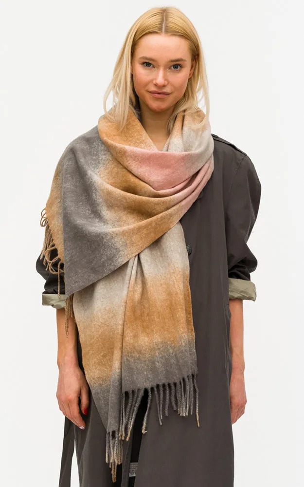 BASC6024 Tie Dye Pattern Oblong Scarf