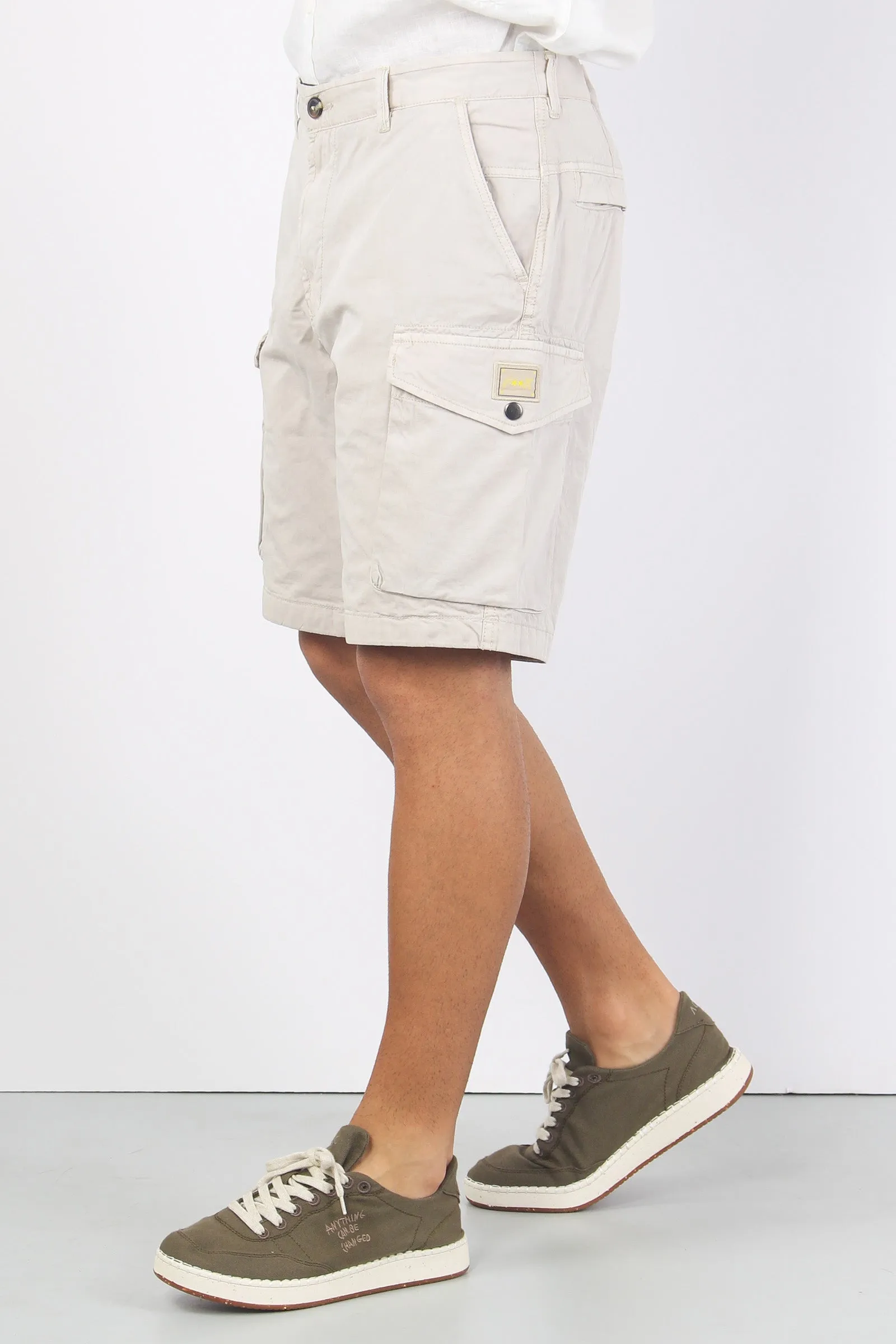 Bermuda Cotone Cargo Beige