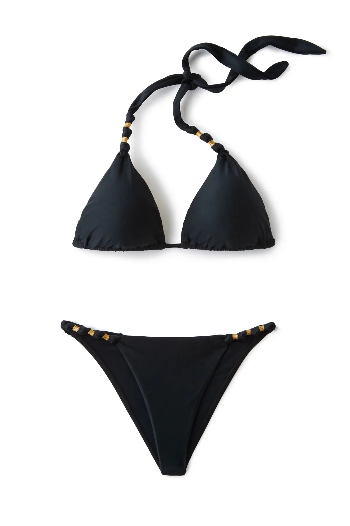 Black Sliding Triangle Bikini Top