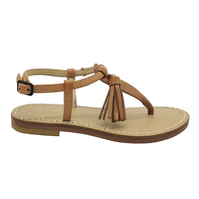 Bonpoint Child Delhi Leather Sandals Brown