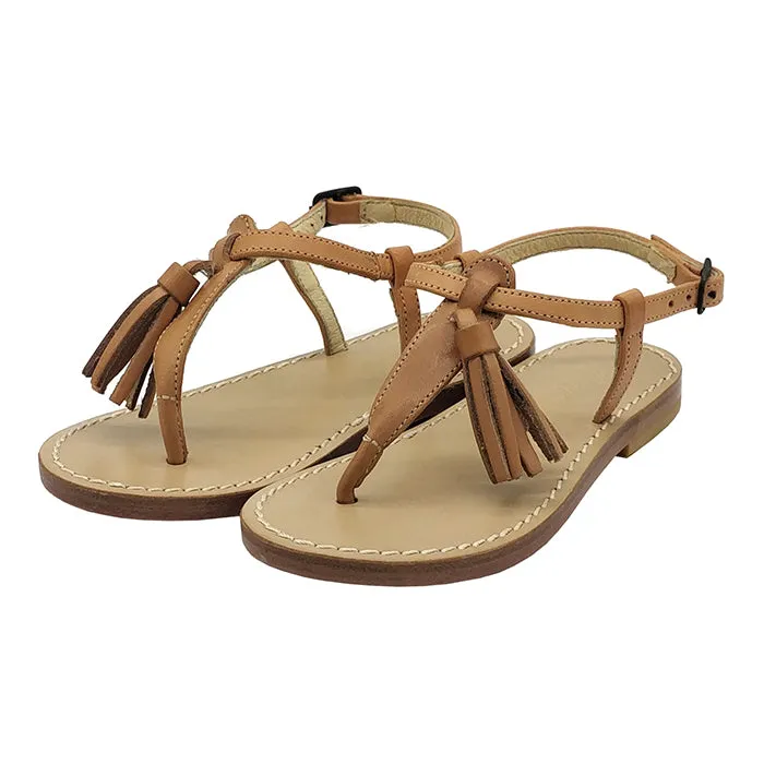 Bonpoint Child Delhi Leather Sandals Brown