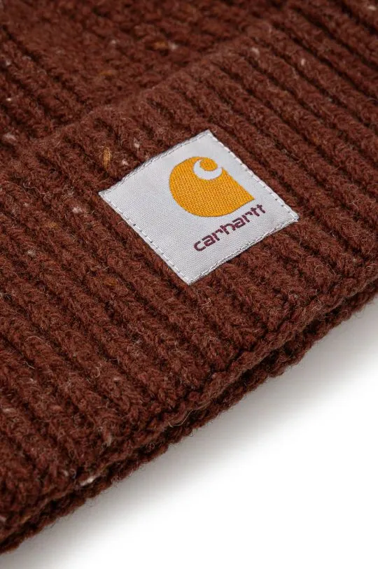 Carhartt WIP wool beanie Anglistic Beanie brown color I013193.2IYXX