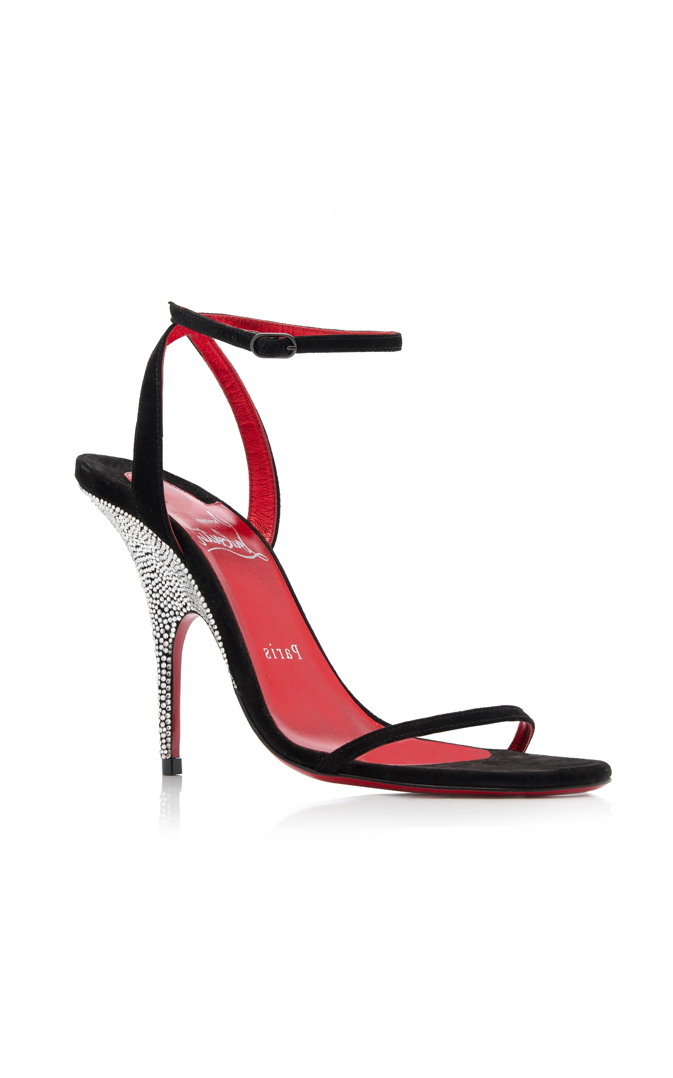 Christian Louboutin Arch Queen 100mm Embellished Suede Sandals