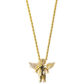 CNC Cherub 18K Gold Platted Golden Gilt Pendant