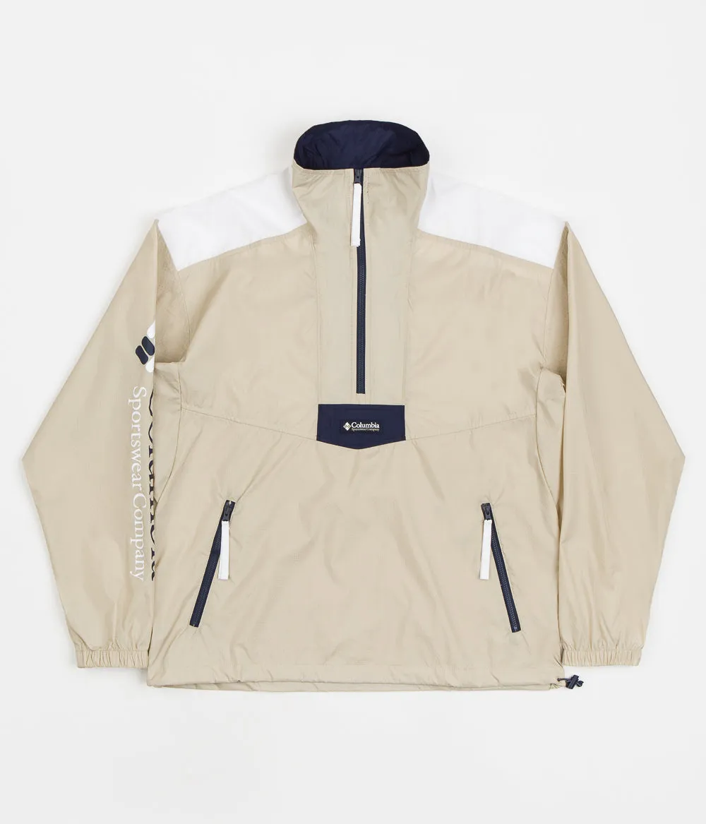 Columbia Santa Ana Anorak - Ancient Fossil / White / Collegiate Navy