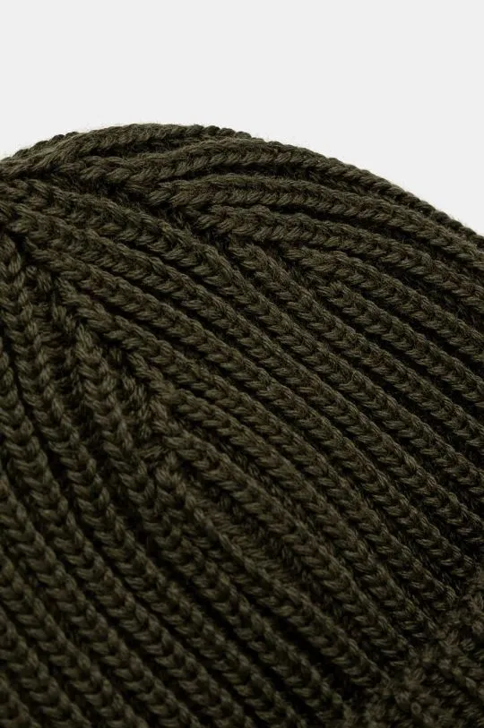 C.P. Company wool beanie Extra Fine Merino Wool Goggle Beanie green color 17CMAC122A005509A