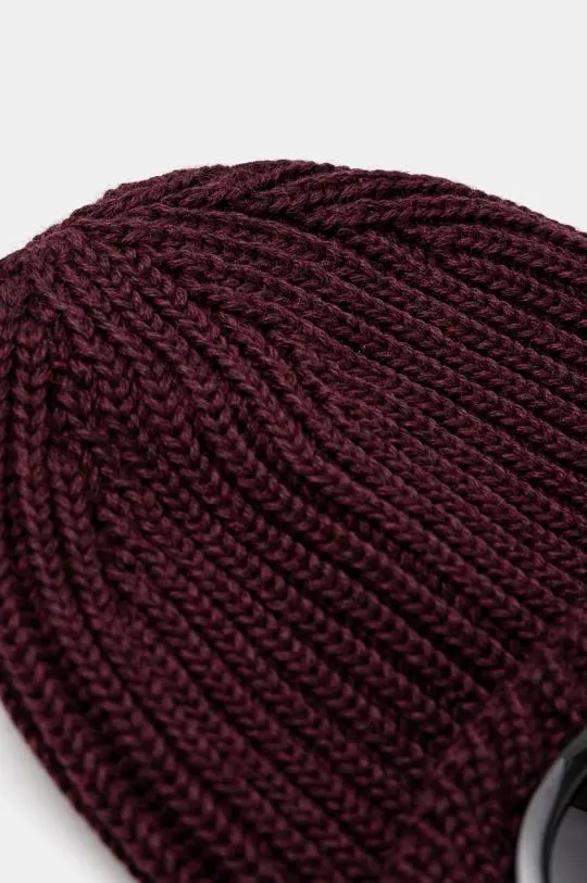 C.P. Company wool beanie Extra Fine Merino Wool Goggle Beanie violet color 17CMAC122A005509A