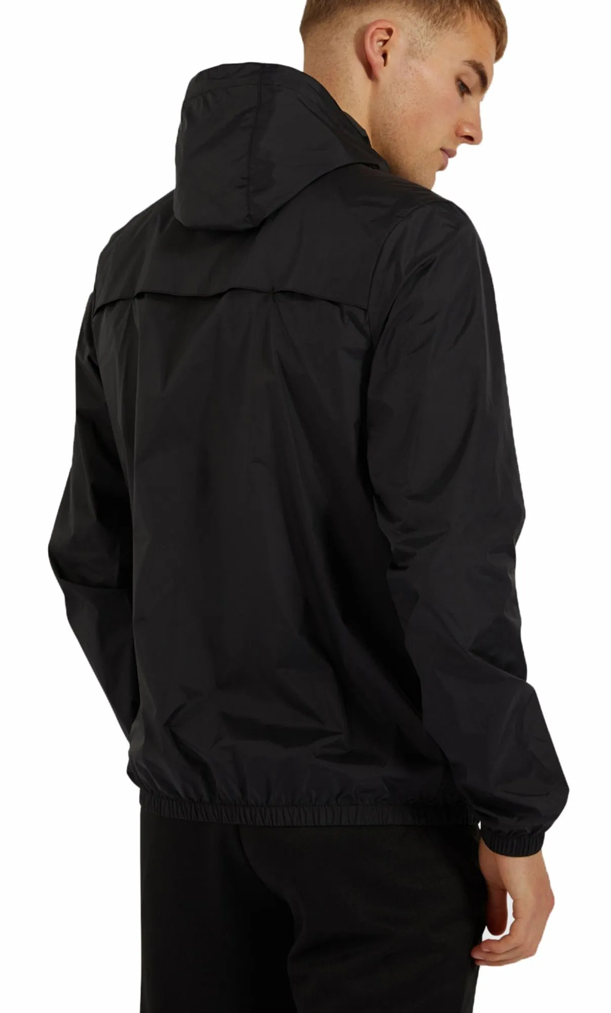 Ellesse Mens Cesanet Hooded Windbreaker Jacket Black