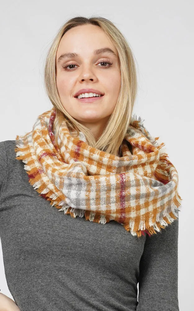 ESC10684 PLAID INFINITY SCARF