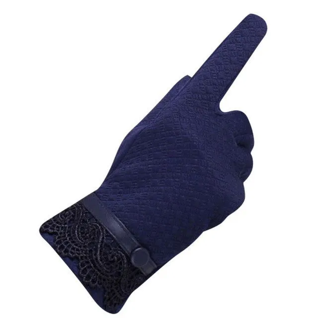 Fashion Cotton Wrist Gloves Womens  Warm Gloves Female 5 Colors GS