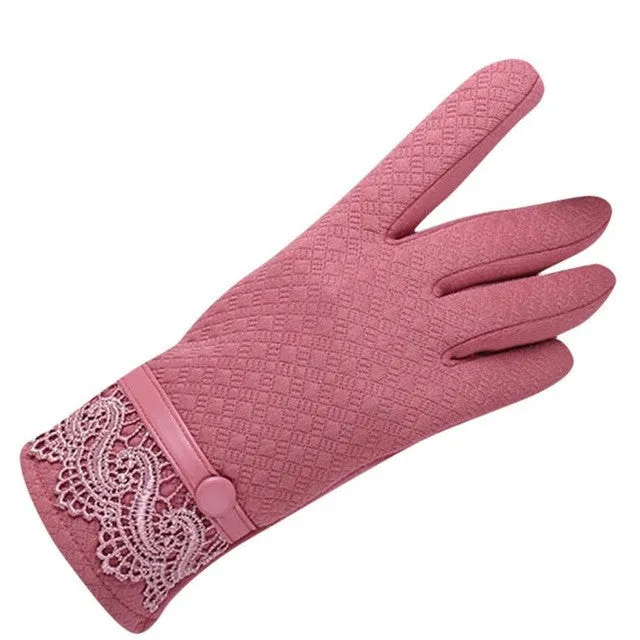 Fashion Cotton Wrist Gloves Womens  Warm Gloves Female 5 Colors GS