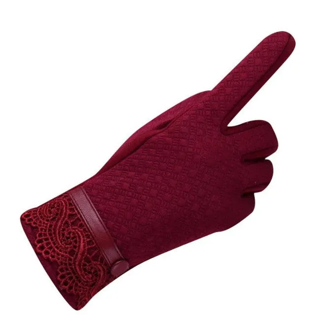 Fashion Cotton Wrist Gloves Womens  Warm Gloves Female 5 Colors GS