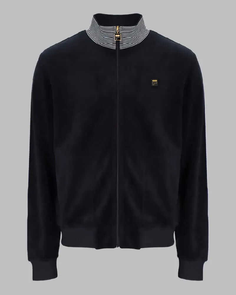 FILA CENZO Velour Track Top Black