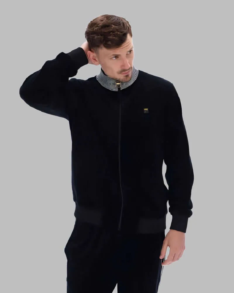 FILA CENZO Velour Track Top Black