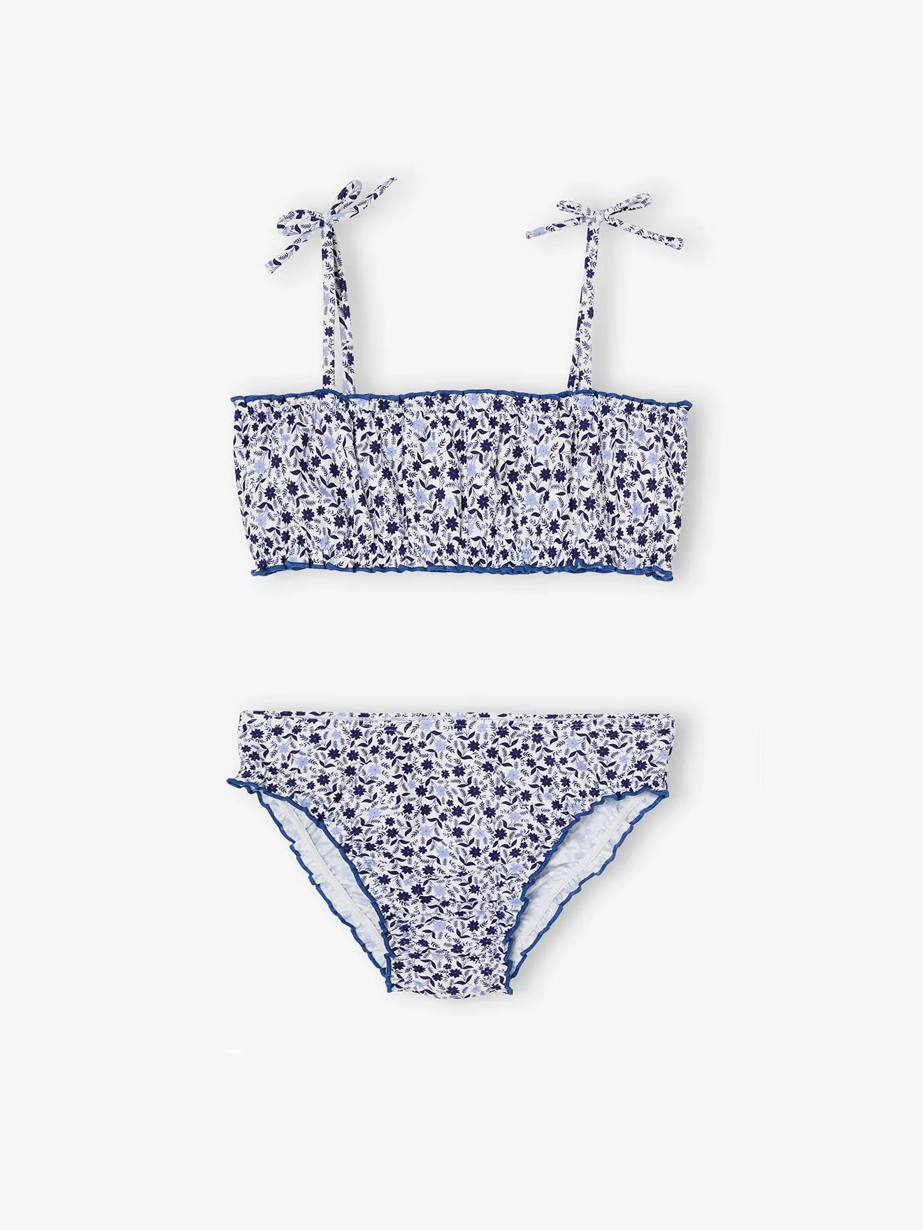 Floral Bikini for Girls - blue