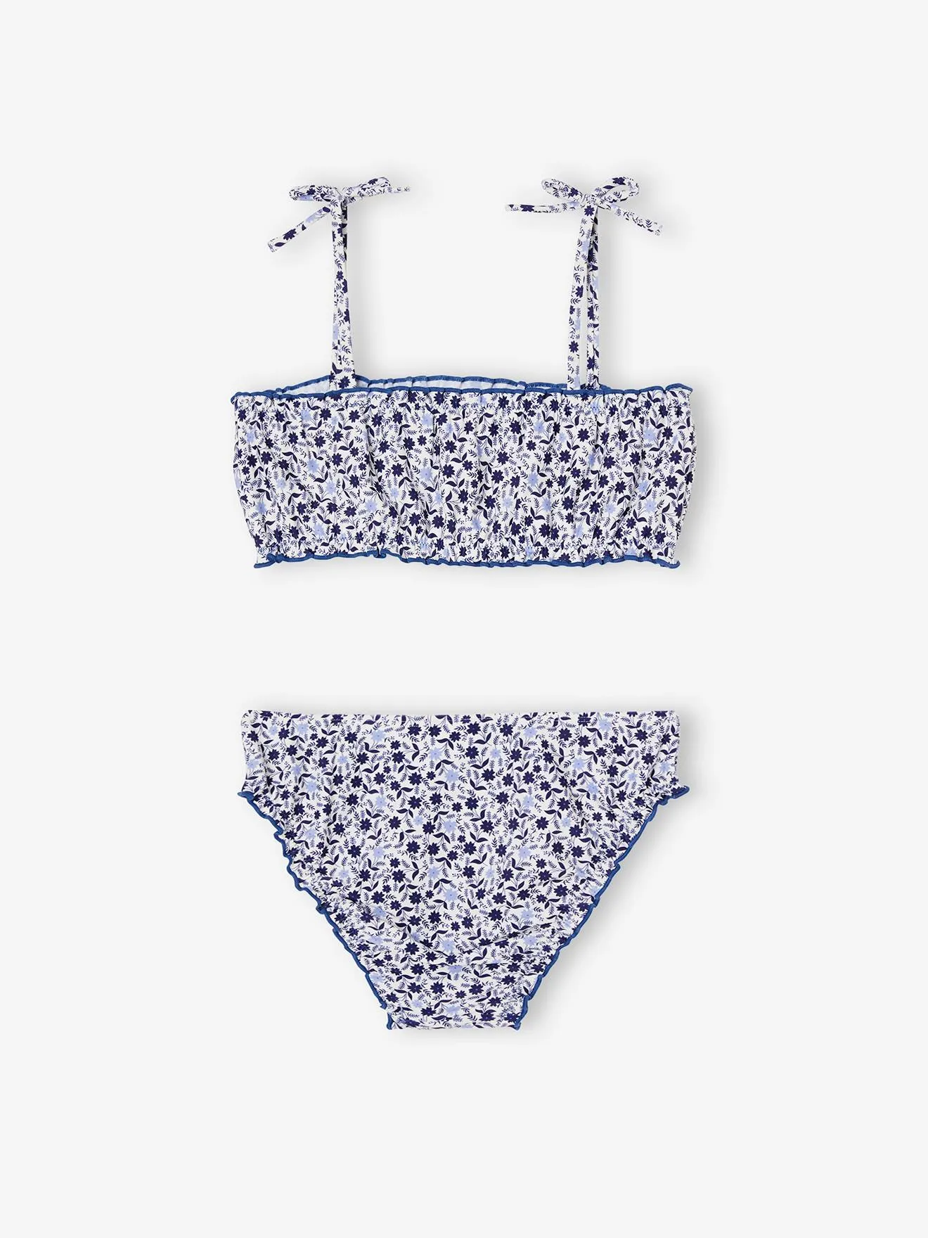 Floral Bikini for Girls - blue