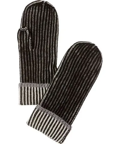 Forte Cashmere Plaited Cashmere Mittens