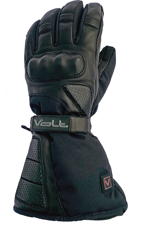 FUSION 12v/7v Dual Source Leather Motorcycle Heated Gloves 