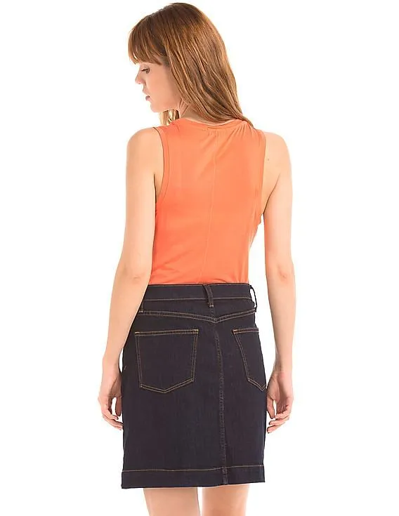 GAP Women Orange Jersey Tank