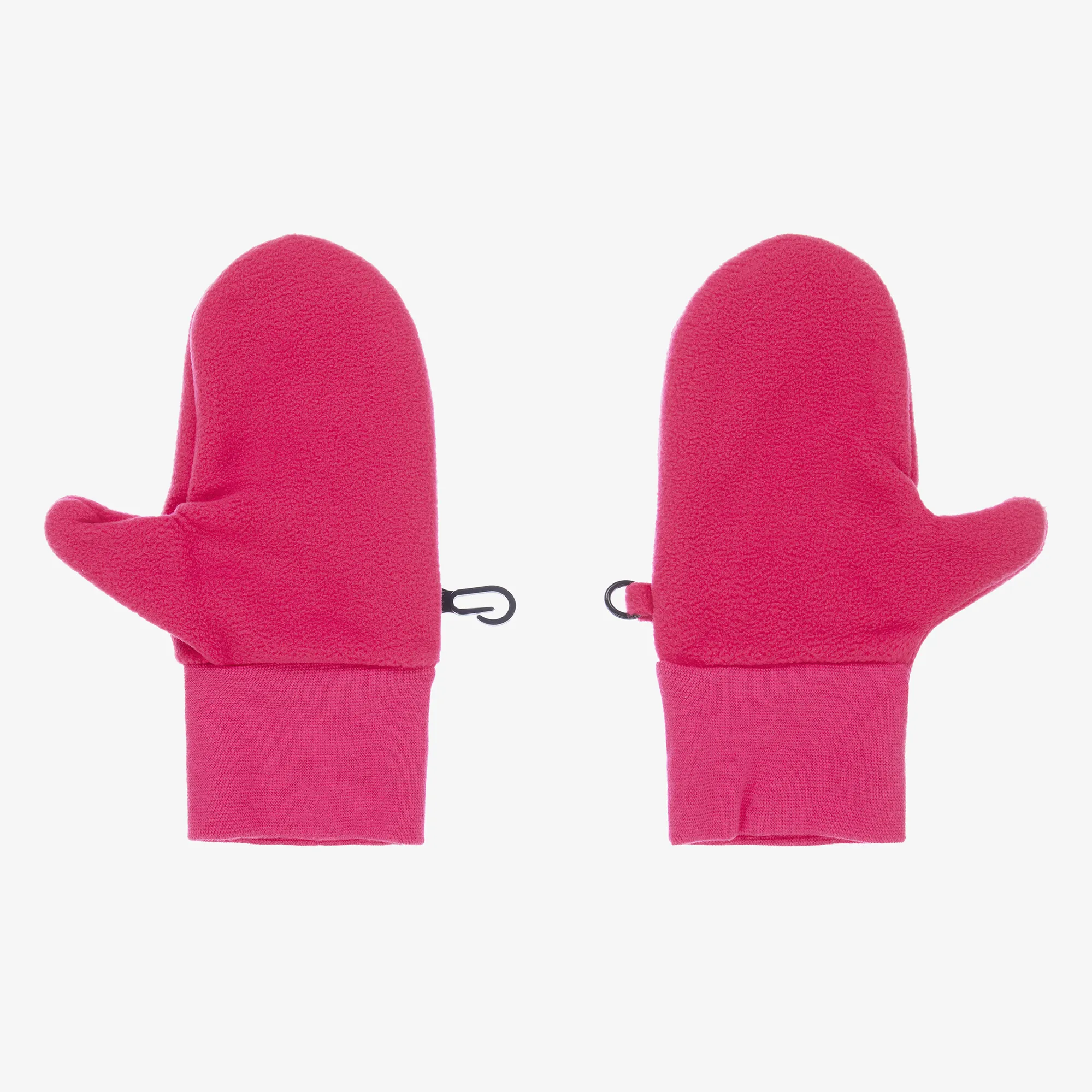 Girls Pink Fleece Mittens