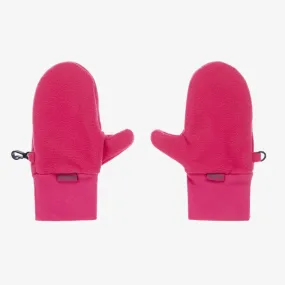 Girls Pink Fleece Mittens