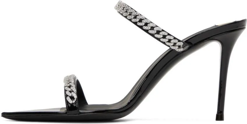 Giuseppe Zanotti Black Intriigo String 90 Heeled Sandals