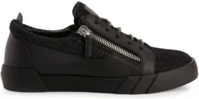 Giuseppe Zanotti mesh panels low top sneakers Black