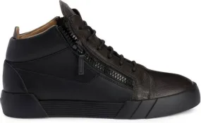 Giuseppe Zanotti zip-up high-top leather sneakers Black