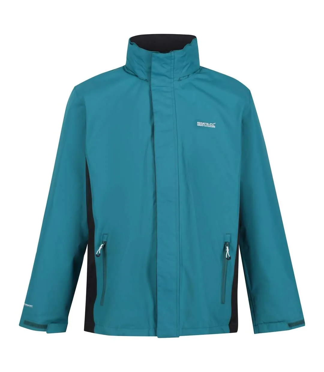 Great outdoors mens outdoor classic matt hooded waterproof jacket pacific green/black Regatta