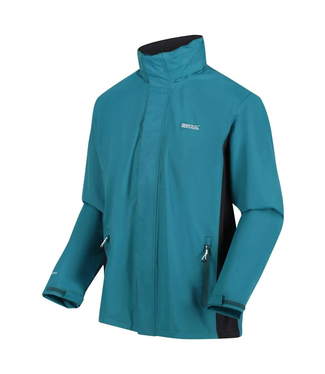 Great outdoors mens outdoor classic matt hooded waterproof jacket pacific green/black Regatta