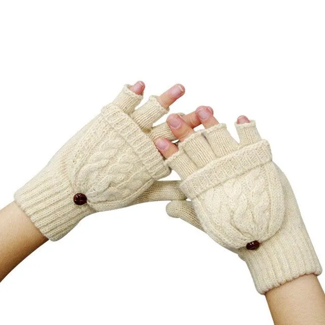 High Quality Gloves Women Mitten Warmer Women  Glove Fingerless Gloves Female Girls Guanti iInvernali Mujer  4Colors GS