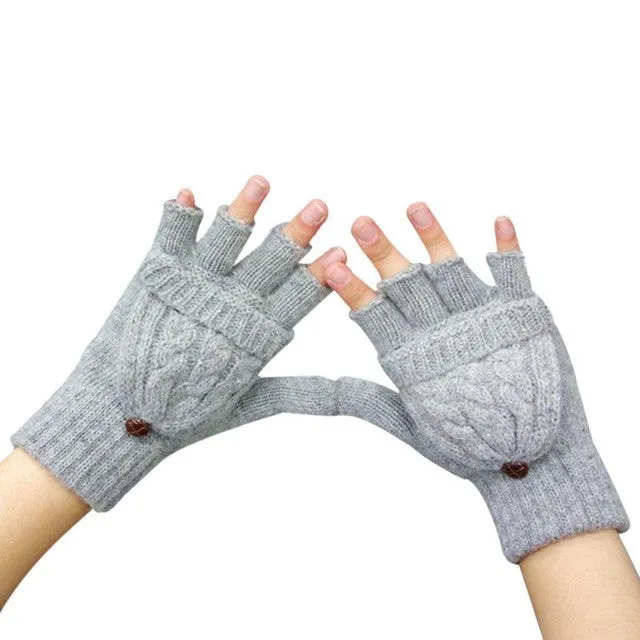 High Quality Gloves Women Mitten Warmer Women  Glove Fingerless Gloves Female Girls Guanti iInvernali Mujer  4Colors GS