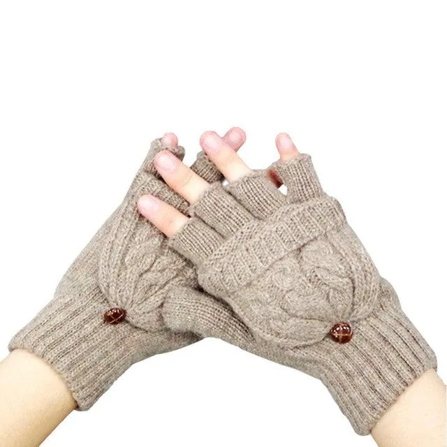 High Quality Gloves Women Mitten Warmer Women  Glove Fingerless Gloves Female Girls Guanti iInvernali Mujer  4Colors GS